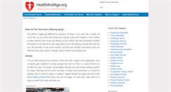 Desktop Screenshot of healthandage.org